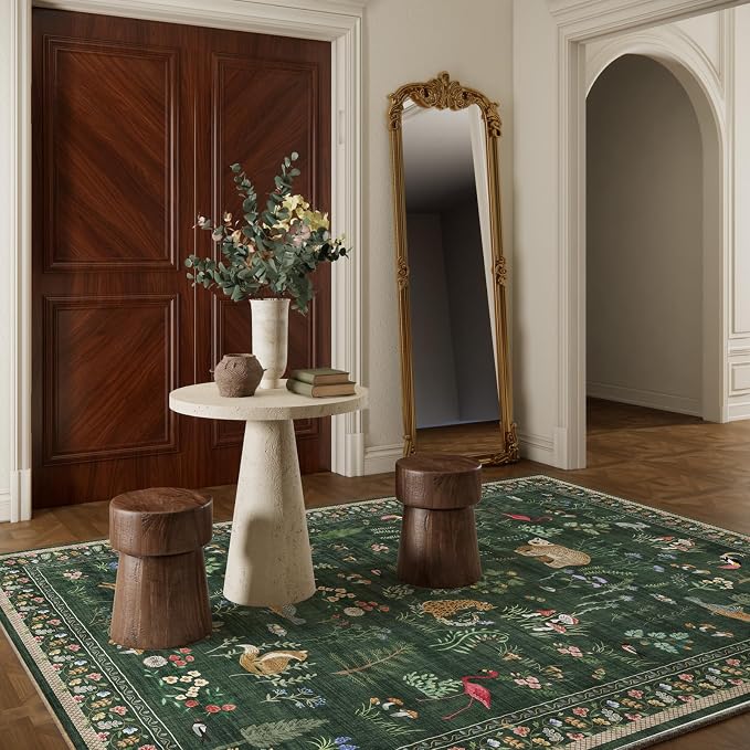 Machine Washable Rugs for Living Room: 6x9 Area Rugs for Bedroom Vintage Rugs - Image 7