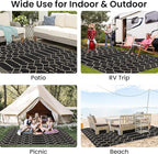 Smiry Outdoor Rug 5x8 ft, Waterproof Reversible Plastic Straw Rugs, Boho - Image 7