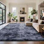 yongyangjuxin Fluffy Rug Shag Area Rug, Mottling Dark Grey 8x10 Area Rugs - Image 2