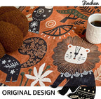 jinchan 2x3 Cute Area Rug Kids Washable Fun Rug Terracotta Boho Jungle Small - Image 5
