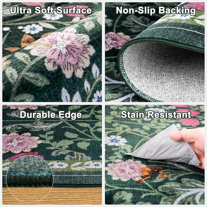 Runner Rug for Entryway: 2.6x14 Kitchen Rugs Non Slip Washable Ultra-Thin Soft - Image 7