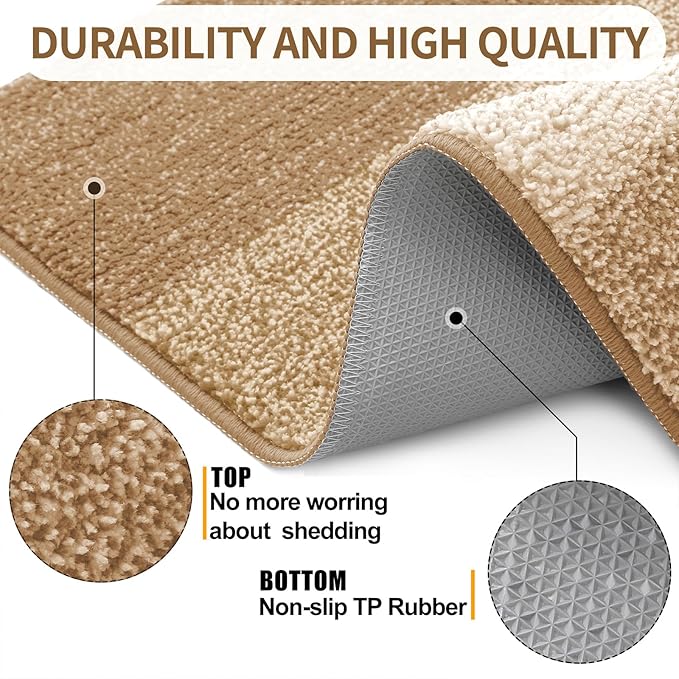 Kitinjoy Indoor Outdoor Door Mat, 40x24 Non-Slip Absorbent Dirt Trapper - Image 3