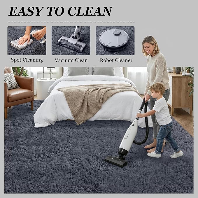 6x9 Area Rugs for Living Room Bedroom: Ultra Soft Fluffy Shag Rug Upgrade - Image 8