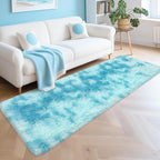 Light Blue Fluffy Rug for Bedroom Living Room, 2x6 ft Soft Sky Blue Bedroom - Image 2