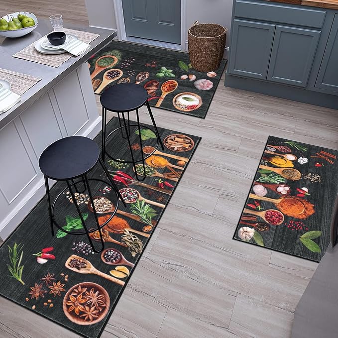 Vaukki Boho Kitchen Rug Sets 3 Pieces, Washable Kitchen Mats - Image 8
