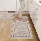 GRANNY SAYS Boho Kitchen Rug Sets of 2, Non Slip Washable Faux Wool Kitchen Mats by GRANNYSAYS