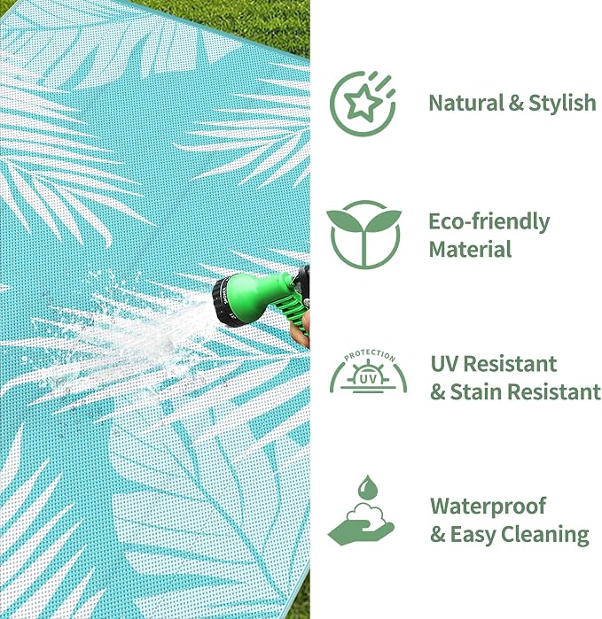 GENIMO Outdoor Rug 10' x 14' Waterproof - Image 5