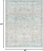 Lahome Flavie Boho Light Blue Area Rug 8x10 - Image 2