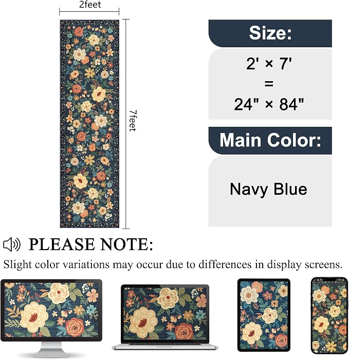 DUKINO Runner Rug, 2x7 Boho Kitchen Rug - Image 2