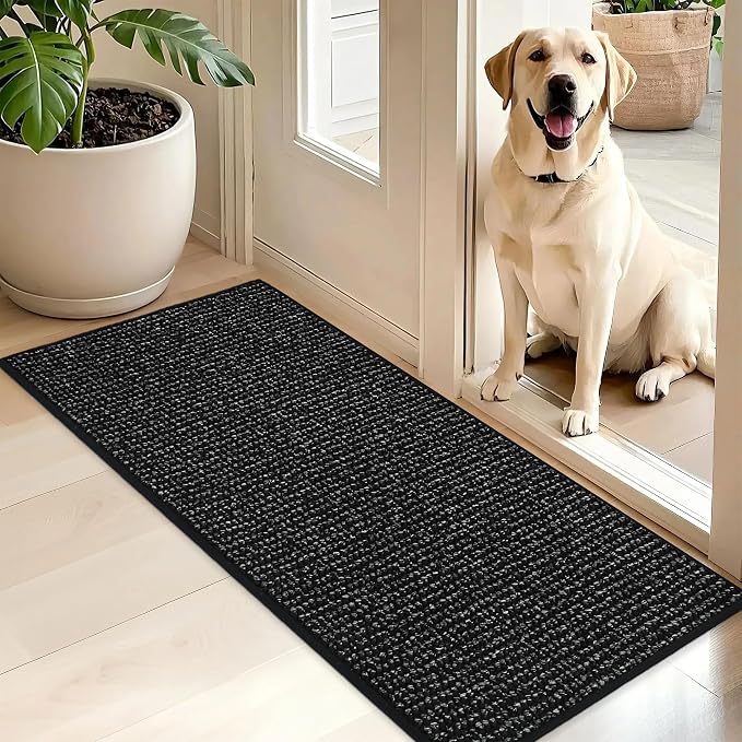 BEQHAUSE Dirt Trapper Door Mat 20" x 48", Non-Slip Washable Doormats Entrance by BEQHAUSE