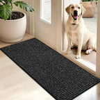 BEQHAUSE Dirt Trapper Door Mat 20" x 48", Non-Slip Washable Doormats Entrance by BEQHAUSE