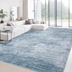 Area Rugs 10x14 Living Room: Washable Rug Modern Abstract Large Rugs Soft Non - Image 8