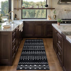 SERISSA 2x4 Rugs for Entryway, Washable Non-Slip Kitchen Runner Rug Small Black - Image 2