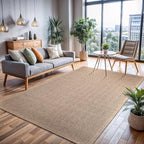 CAMILSON Easy Jute Rug 9x12, Indoor Outdoor Natural Color Fiber Area Rugs - Image 8