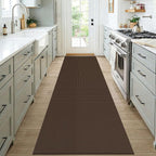 KOZYFLY Woven 3x7 Washable Kitchen Runner Rug, Non Slip Wide Runners by KOZYFLY