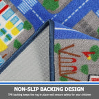 Capslpad Blue Car Road Kid Rug Carpet Playmat - Image 3