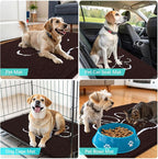OLANLY Dog Door Mat for Muddy Paws 47x32, Paw Print Design, Absorbs Moisture - Image 7