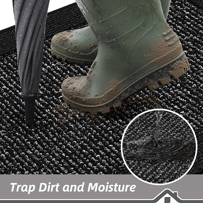 BEQHAUSE Indoor Door Mat 20" x 48", Dirt Trapper Door Mats Non-Slip Entryway - Image 3
