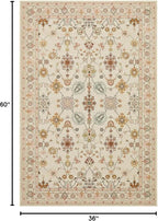 Rugxara Floral Rug for Living Room Bedroom, 3x5 Washable Area Rug, Vintage Boho - Image 2