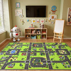Terrug Kids Rug for Playroom, Non-Slip Washable Educational City Map for - Image 5