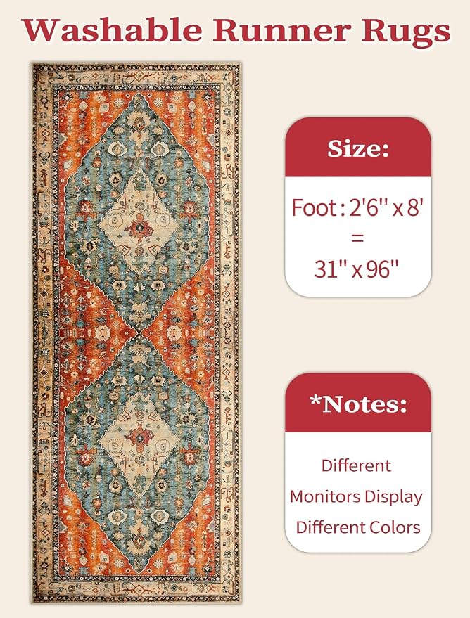 SERISSA Washable Boho Runner Rug - Image 5