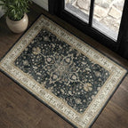 RELEANY Area Rugs Small 2'x3' Washable Non-Slip, Floral Vintage Distress by RELEANY