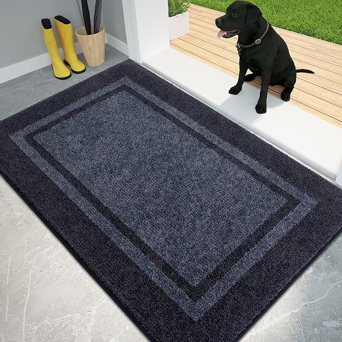 PURRUGS Dirt Trapping Door Mat 34" x 60", Non-Slip Machine Washable Entryway Rug by PURRUGS