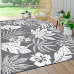 Pauwer Waterproof Outdoor Rug 6x9, Reversible Plastic Straw Patio Camping Rug by Pauwer
