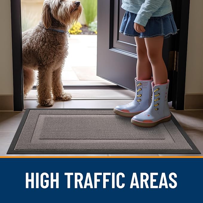 OLANLY Front Door Mat Indoor Outdoor Entrance, Waterproof All-Season, - Image 6