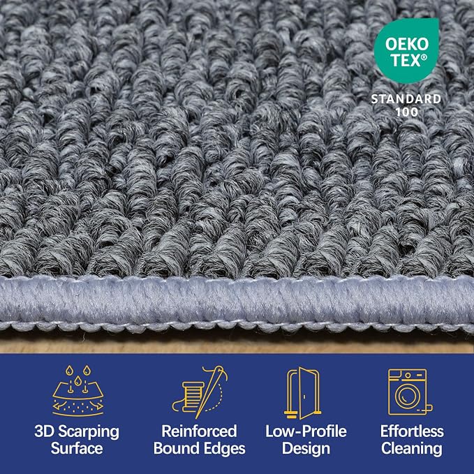 Dirt Trapping Door Mat 24x36, 3D Scarping Surface Doormat - Image 5