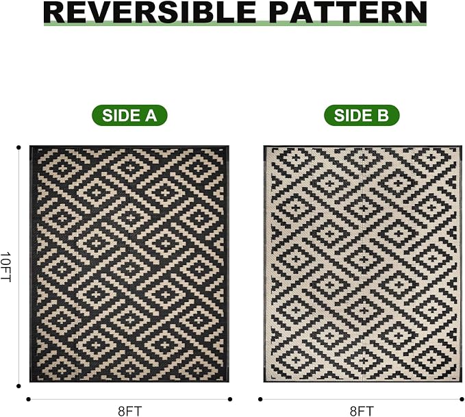 RURALITY Outdoor Rugs 8x10 Feet - Image 2