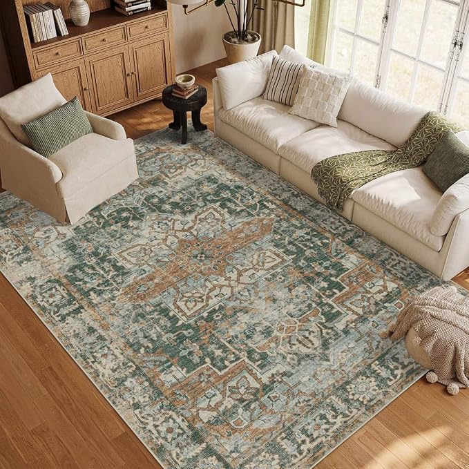 Rugxara 5x7 Area Rugs for Living Room Bedroom, Washable Rug, Non Slip & Low - Image 5