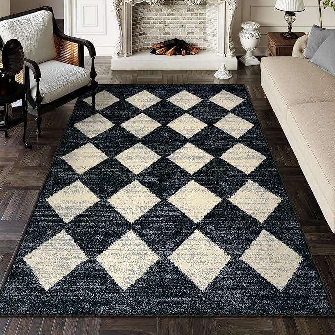 Lahome Machine Washable Area Rug 6x9, Soft Large Bedroom Rug Non Slip Living by Lahome