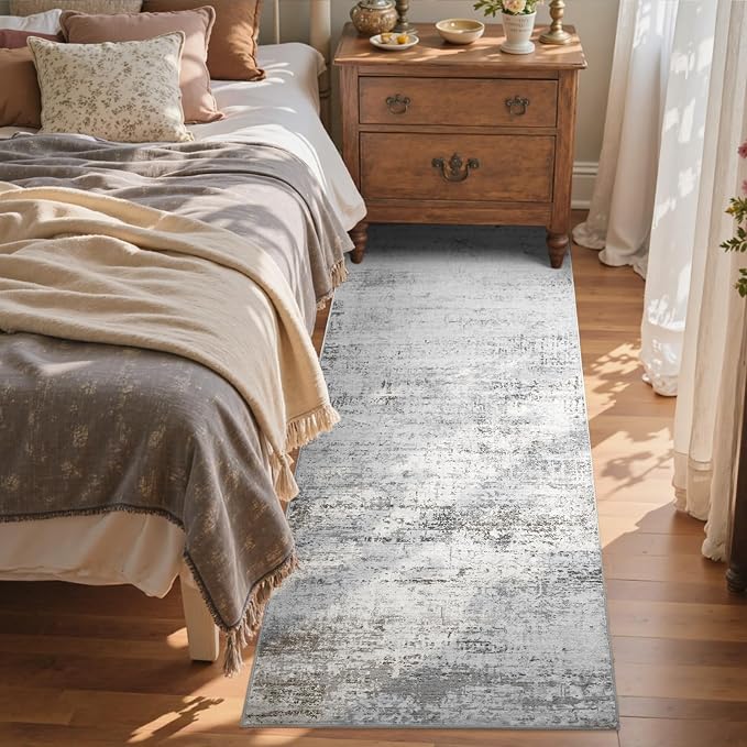 2x6 Ft Washable Runner Rug, Non-Slip Low Pile Hallway Kitchen Area Rug - Image 3