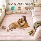 Nakagishi Area Rug Living Room Rugs: 6x9 Large Soft Machine Washable Boho - Image 4