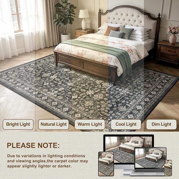 Dark Grey Rug for Living Room - Image 2