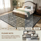 Dark Grey Rug for Living Room 9x12 - Image 2