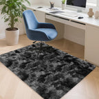 3x5 Dark Grey and Black Shaggy Rug - Image 2