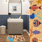 jinchan 2x3 Coastal Area Rug Kids Washable Fun Rug Colorful Ocean Fish Small - Image 6