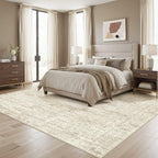 UERMEI Square Area Rugs : Washable 8x8 Neutral Modern Abstract Carpet - Image 2