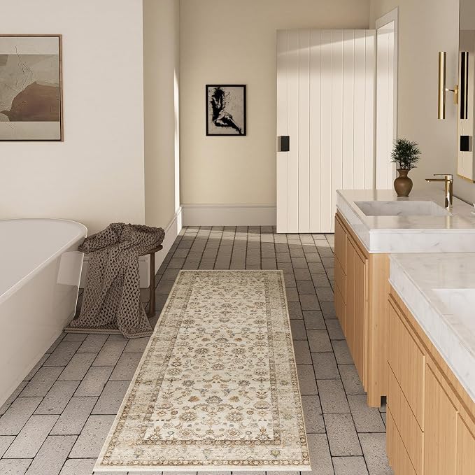 Washable Runners for Hallways Kitchen Rug: 2'x10' Kitchen Runner Stain - Image 5