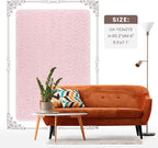 Macgace 5x7 Pink Area Rug, Soft Shag Carpet, Washable Living Room Rugs - Image 9