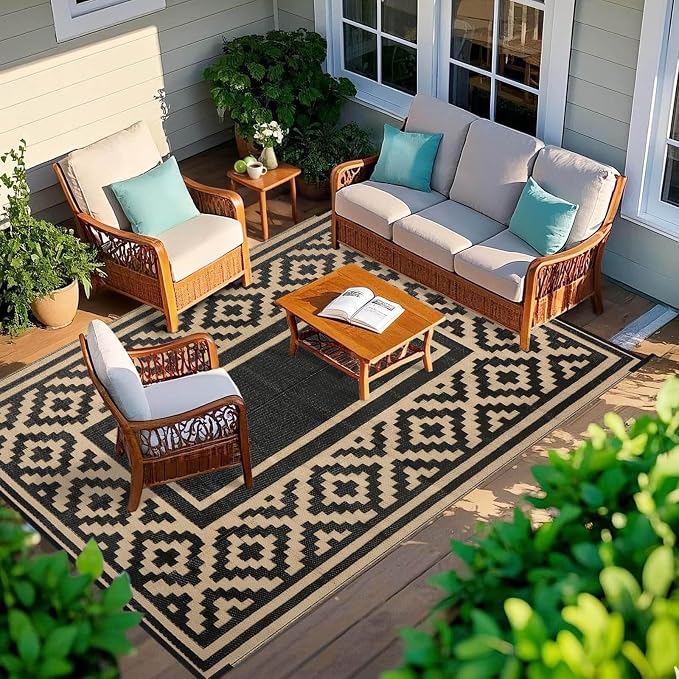 Outdoor Patio Plastic Straw Rug - Image 7
