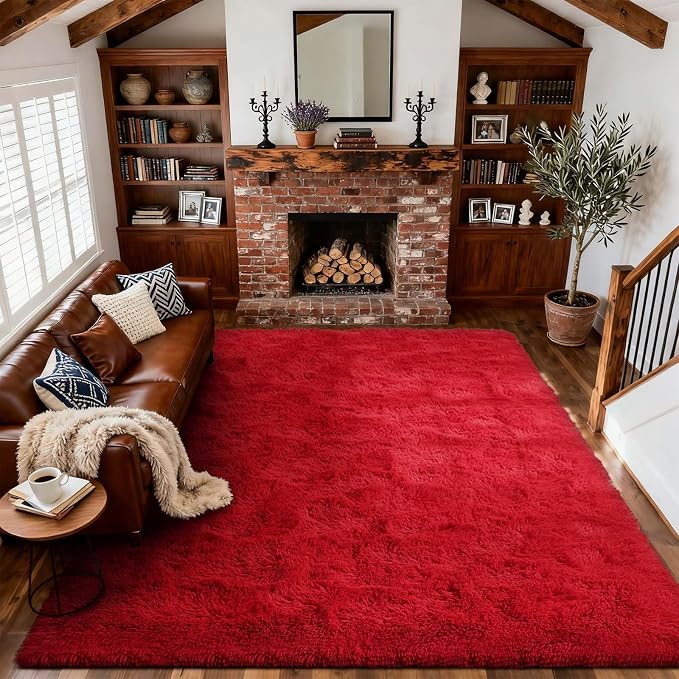 8x10 Ft Extra Large Shag Rugs for Living Room, Ultra Soft Fluffy Furry Area by Cuzwlovita