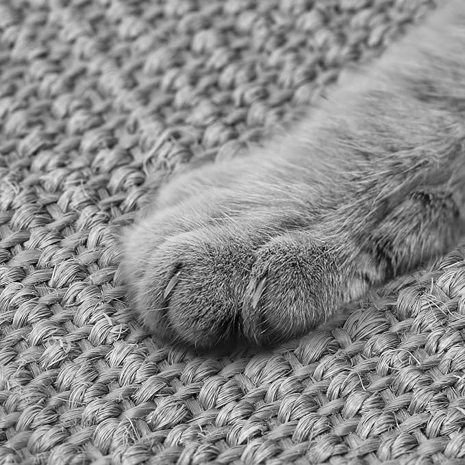 Graciadeco Gray Cat Scratching Mat Sisal, 2 Packs Sisal Fabric Large Cat - Image 4