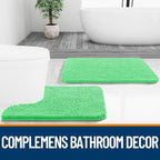 OLANLY Bathroom Runner Rugs 44x24, Soft Absorbent Chenille Bath Rugs, Rubber - Image 8