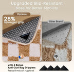 Ophanie Checkered Beige & White Rug - Image 4