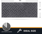 PURRUGS Dirt Trapping Door Mat 32" x 70", Non-Slip Machine Washable Entry Rug - Image 2