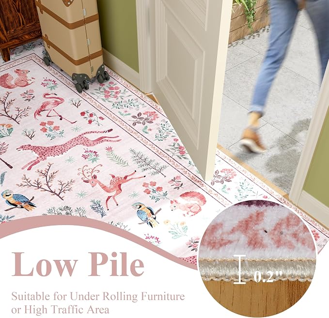 DUKINO 2x4 Rug for Hallway, Washable Kitchen Runner Rug - Image 8