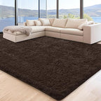 9x12 Brown Area Rugs for Living Room, Large Fluffy Shag Rug for Bedroom Nursery - Image 3